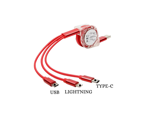 3 in 1 Charging Cable For Cars | Assorted Colors | StangKart