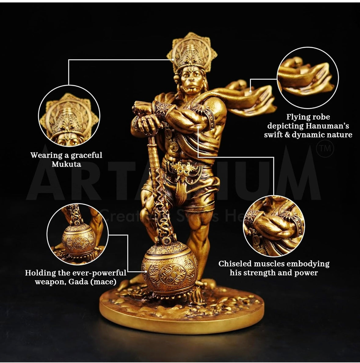STANGKART BAHUBALI HANUMAN JI IDOL