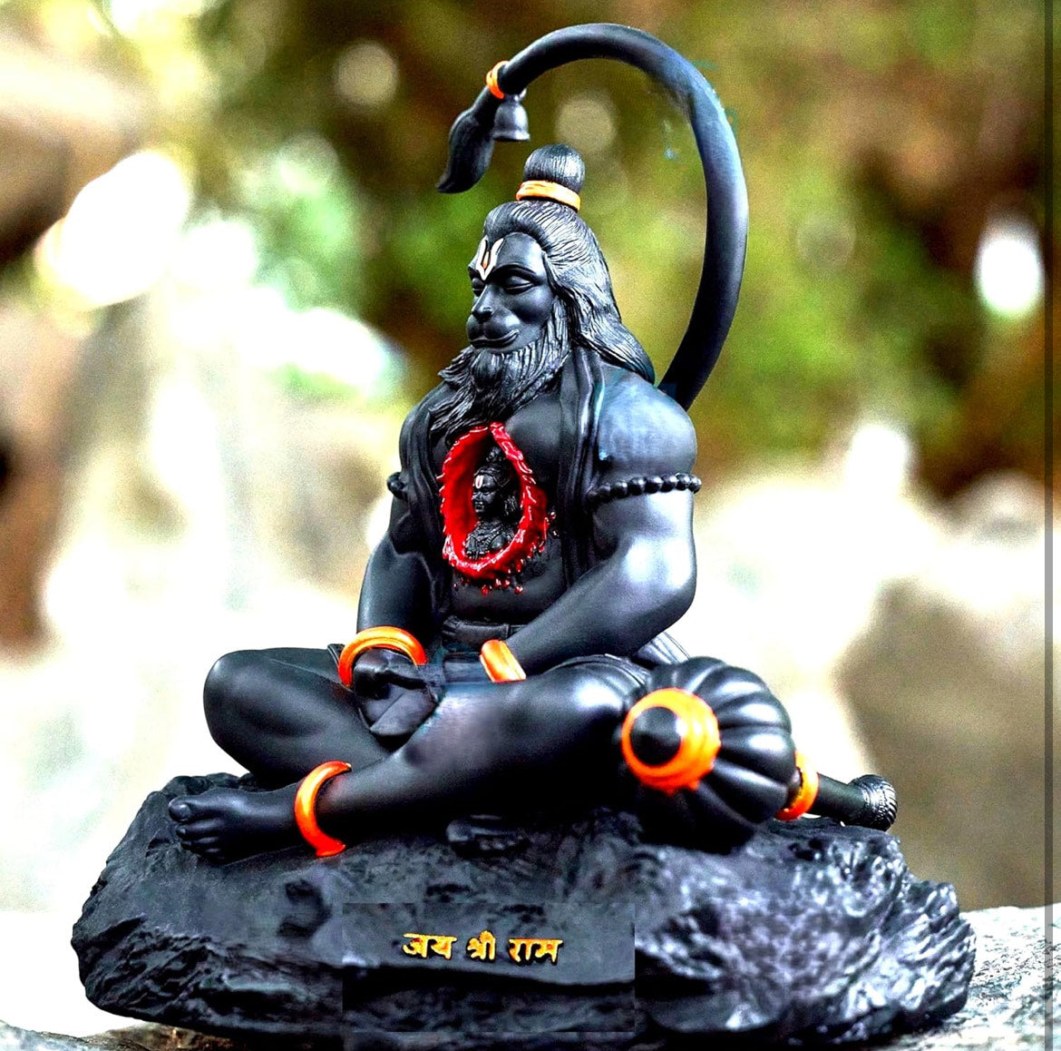 STANGKART Sitting Hanuman Ji Statue with Ram Lalla Inside Chest | StangKart