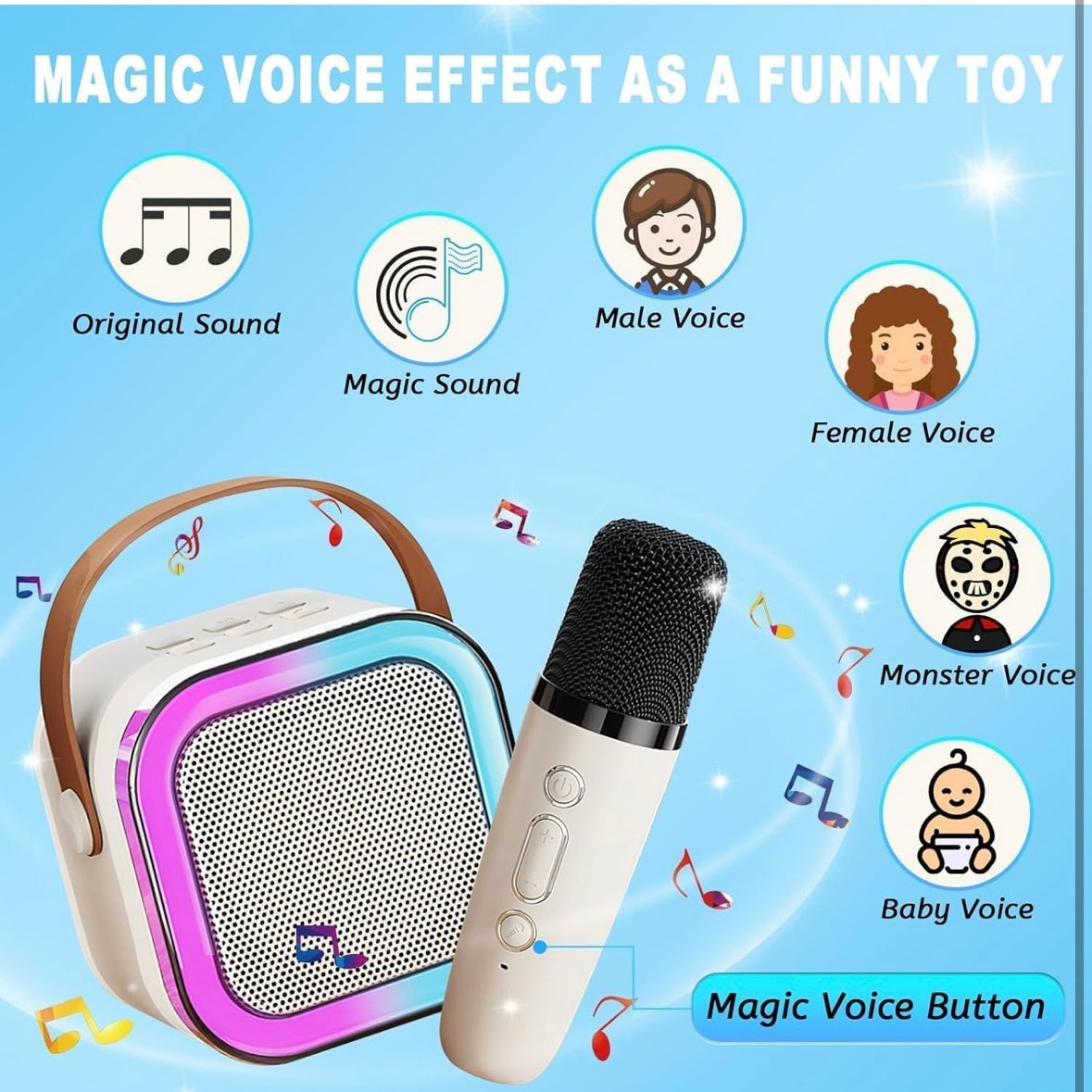 PORTABLE MINI KARAOKE BLUETOOTH SPEAKER WITH MIC