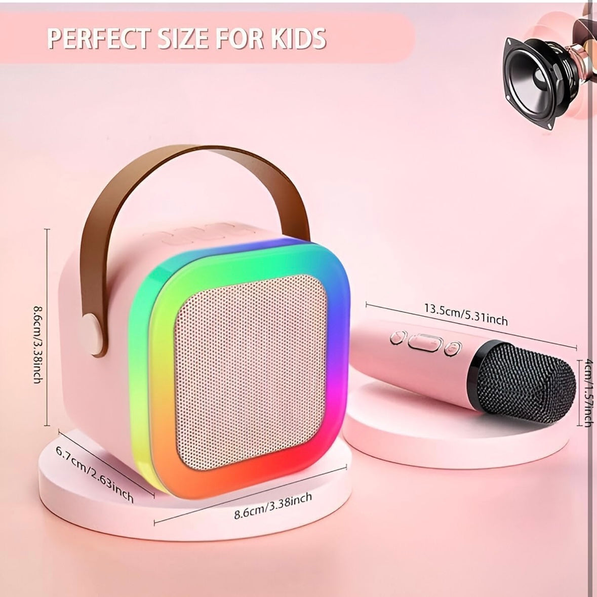 PORTABLE MINI KARAOKE BLUETOOTH SPEAKER WITH MIC