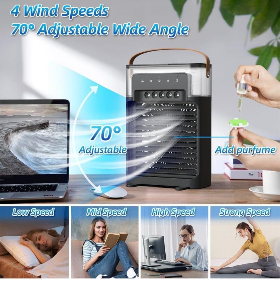 Portable Mini Air Cooler Ice Cooled | Single Fan | StangKart
