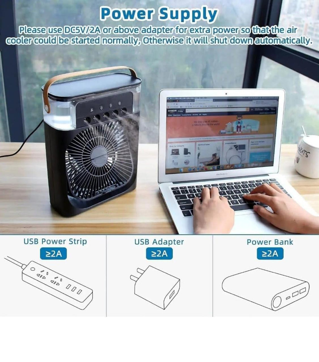 Portable Mini Air Cooler Ice Cooled | Single Fan | StangKart