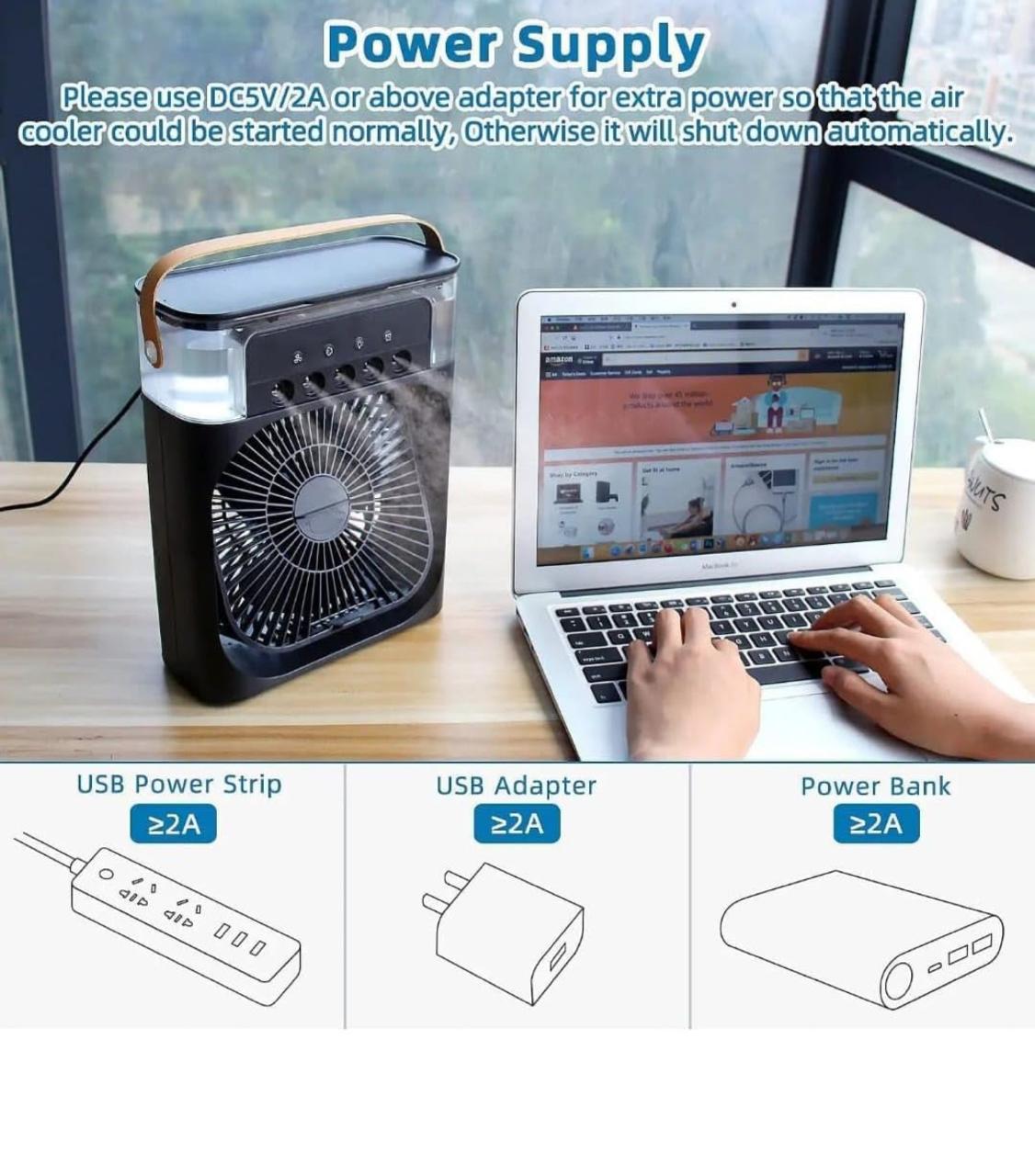 Portable Mini Air Cooler Ice Cooled | Single Fan | StangKart