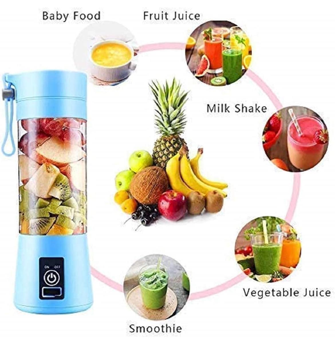 Portable Juicer Blender | 6 Blade , Assorted Color | StangKart