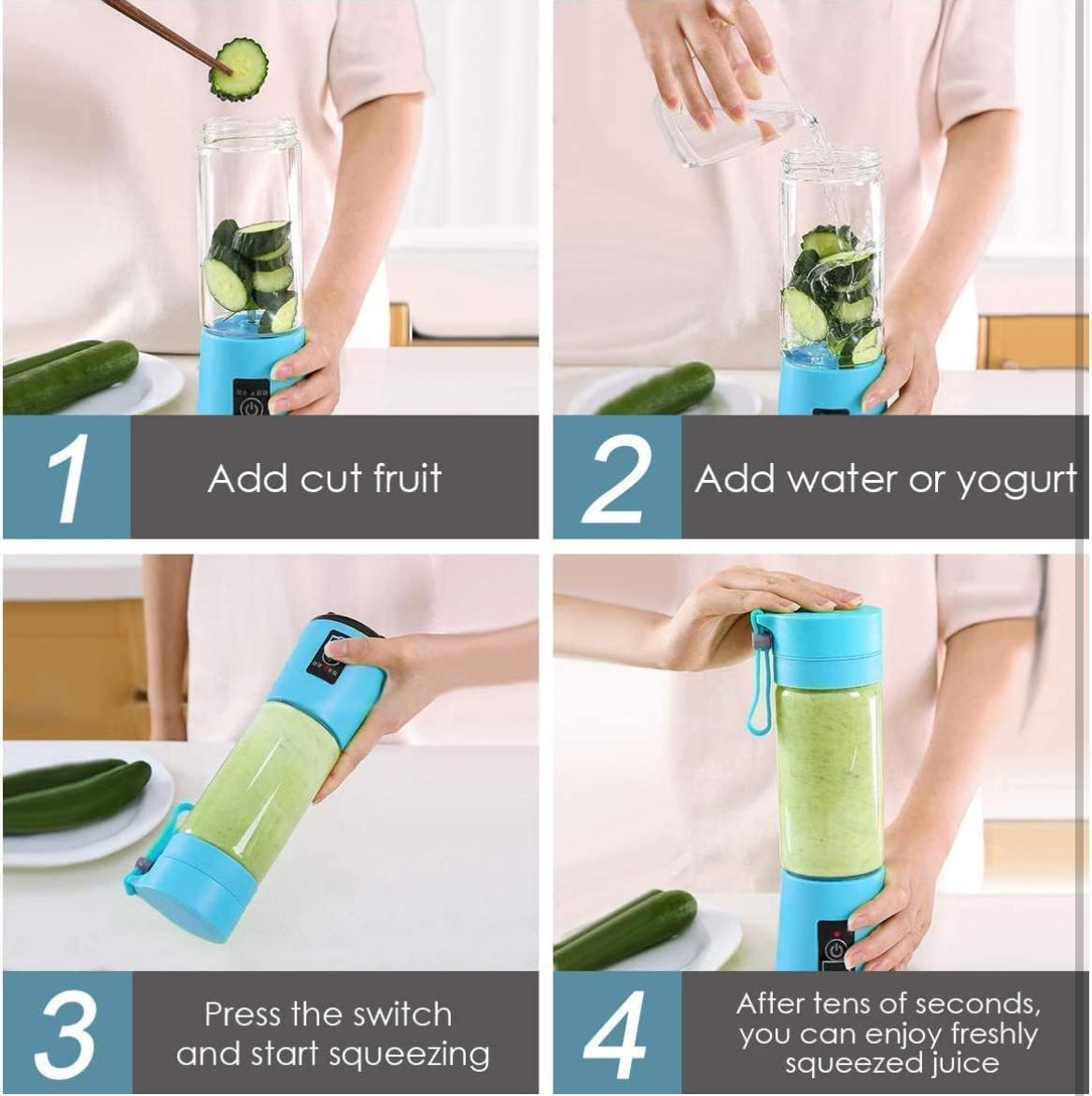 Portable Juicer Blender | 6 Blade , Assorted Color | StangKart
