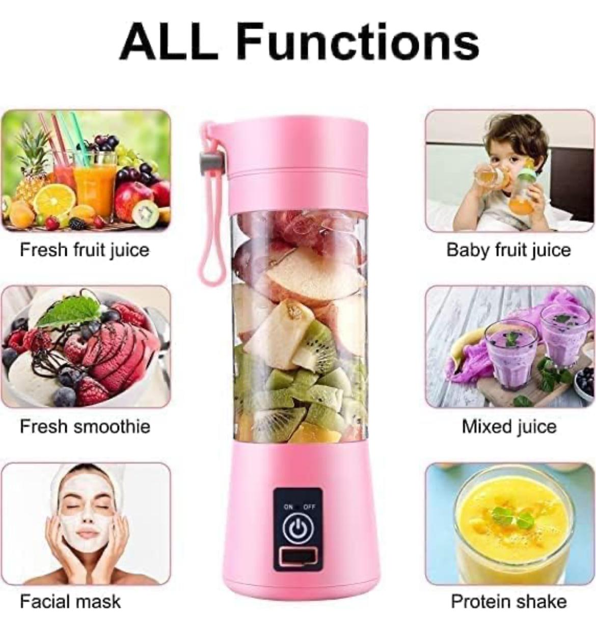 Portable Juicer Blender | 6 Blade , Assorted Color | StangKart